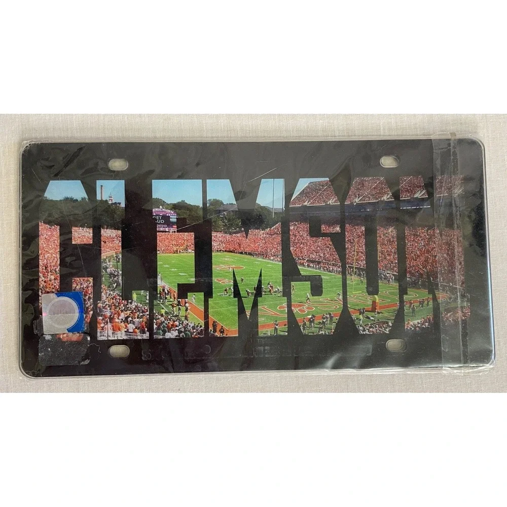 Clemson University Football Acrylic License Plate - Official Licensed Collegiate